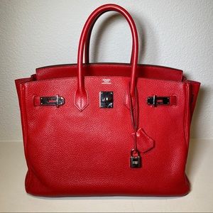 Hermes Birkin 35 Red Rouge Togo